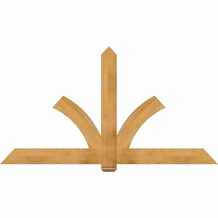 Ekena Millwork Redmond Rough Sawn Timber Gable Bracket, Western Red Cedar, 84"W x 45"H x 2"D x 6"F, 13/12 Pitch GBW084X45X0206RED00RWR